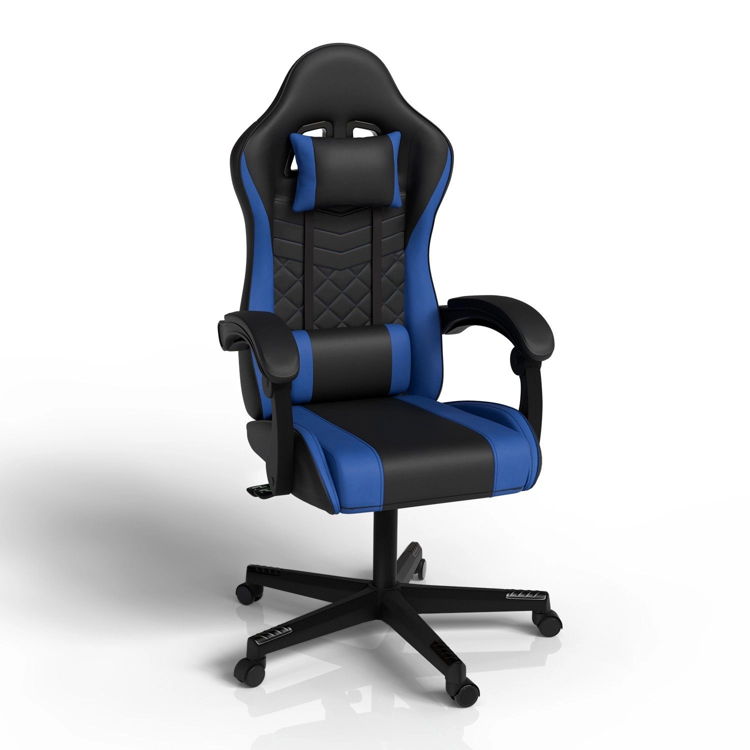 Juskys Gamingstuhl HyperSeat Schwarz/Blau günstig online kaufen