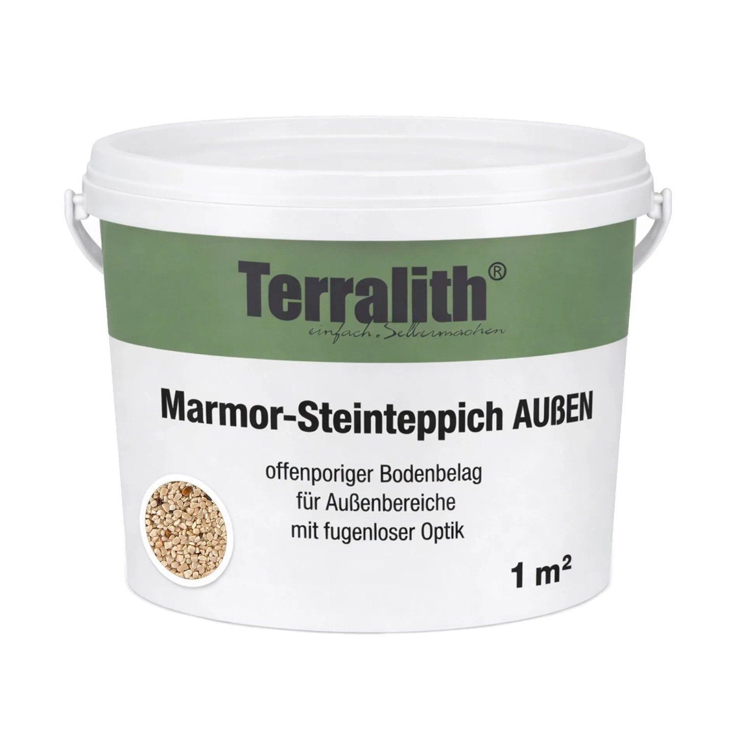 Terralith Edelsteinteppich Tigerauge Crema 1 m² Außen