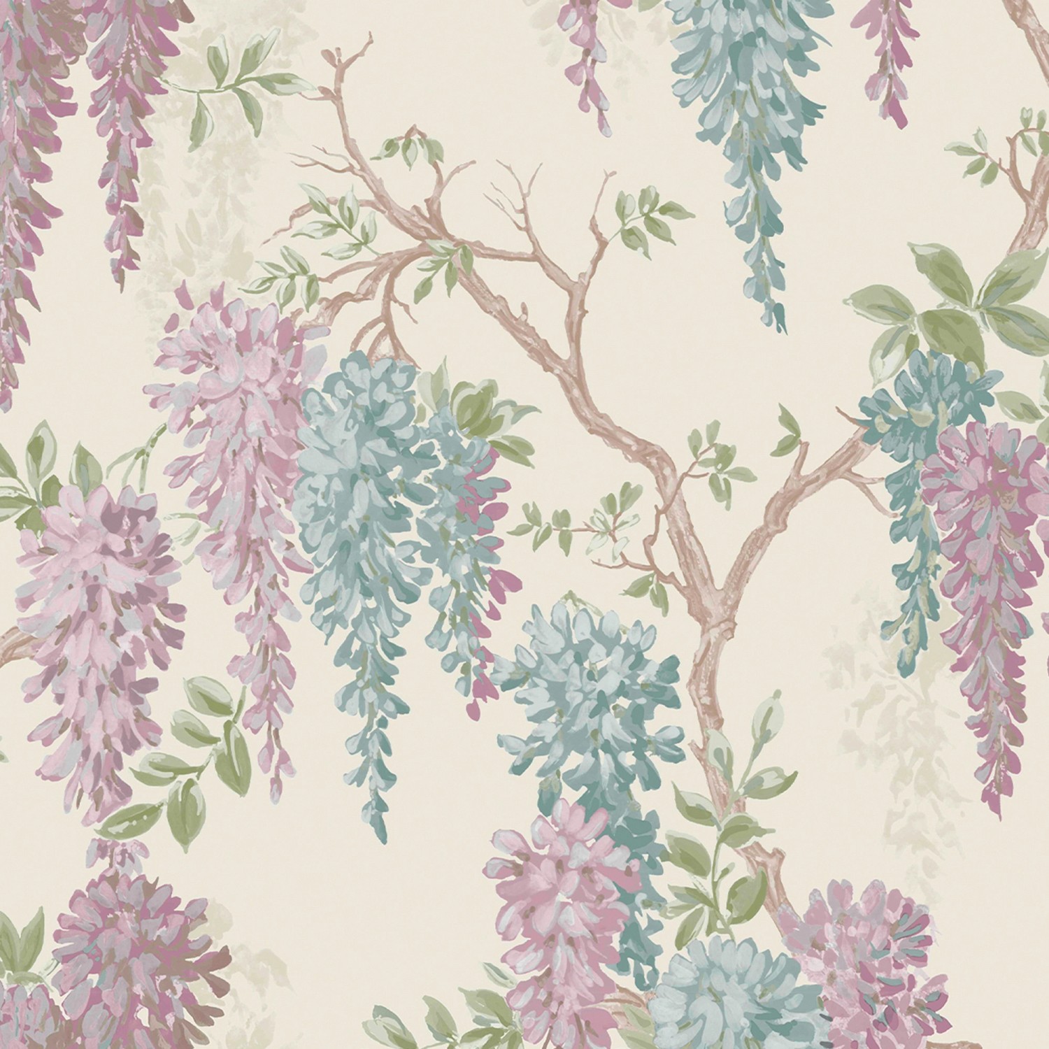 Laura Ashley Vliestapete Wisteria Garden Duck Egg 10,05 x 0,52 m