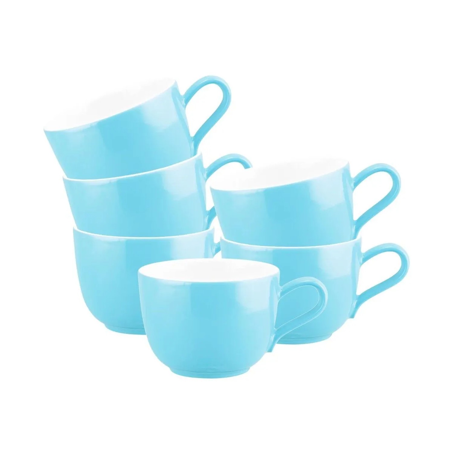 Seltmann Weiden Liberty Pure Colors Kaffeetasse 260 ml 6er Set Lagoon Blue