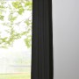 Mydeco Schlaufenschal Pure Schwarz, 300x135 cm, halbtransparenter Fenstervorhang.