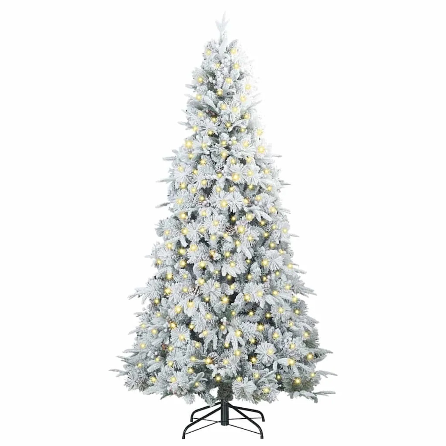 vidaXL Künstlicher Klappbarer Weihnachtsbaum Grün 210 cm PE und PVC 3397493
