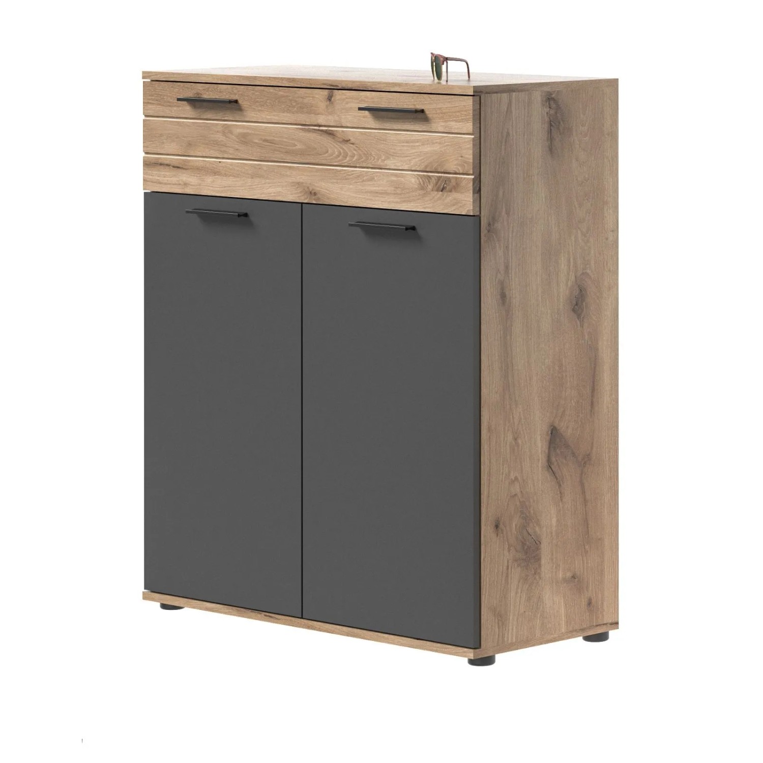 Inn.Furn Kommode Eiche Grau 90 cm mit Soft-Close Tomaso günstig online kaufen