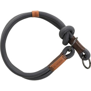 Grau-braunes Trixie Hundehalsband Be Nordic Zug-Stopp, Größe S-M, 40 cm.