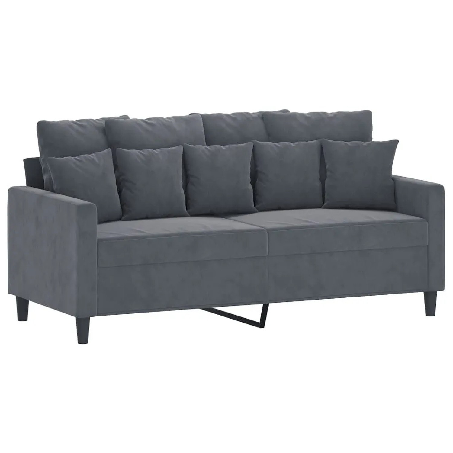 vidaXL 2-Sitzer-Sofa Dunkelgrau 140 cm Samt 359304 günstig online kaufen