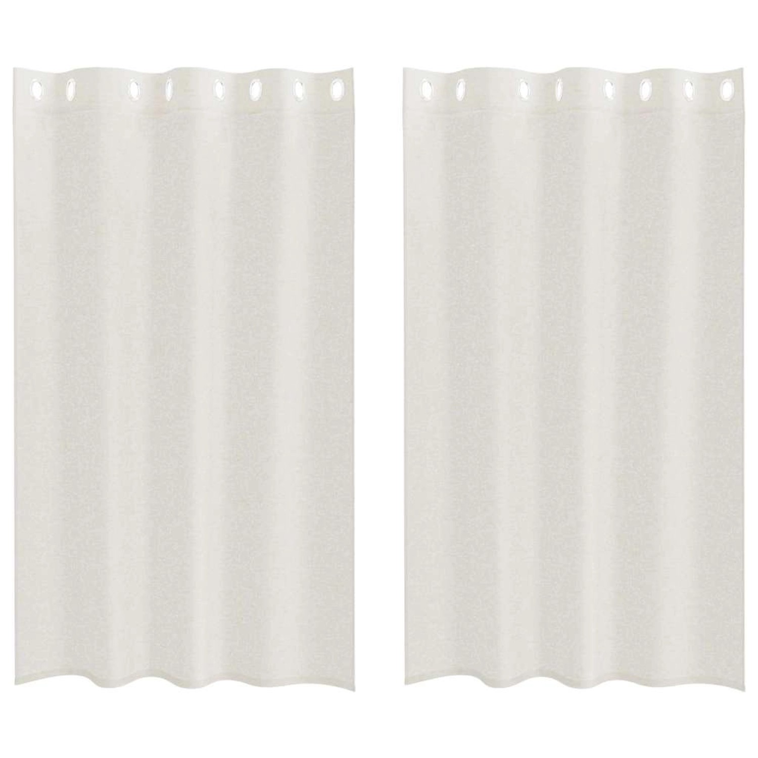 vidaXL Voile-Vorhänge 2 Stk Creme 140x175cm Polyester 4107988 günstig online kaufen