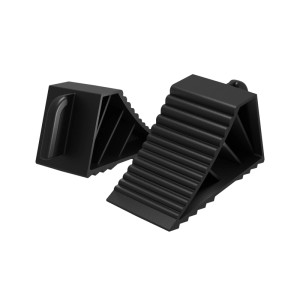 Wiltec 2X Unterlegkeile 21X8,75X10Cm Bremskeil 2T Tpr Anhänger Wohnmobil Keil