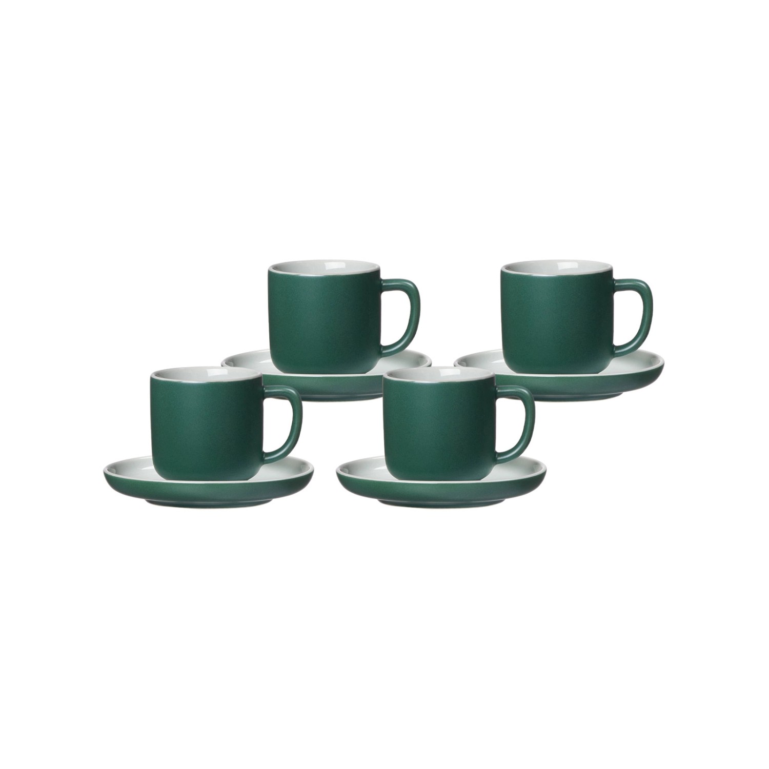 Ritzenhoff & Breker Jasper Espressotasse mit Untertasse 100 ml 4er Set Grün