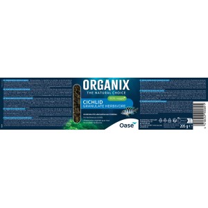 Oase Organix Cichlid Granulate Herbivore Fischfutter, 500ml Packung.