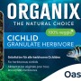 Oase Organix Cichlid Granulate Herbivore Fischfutter, 500ml Packung.