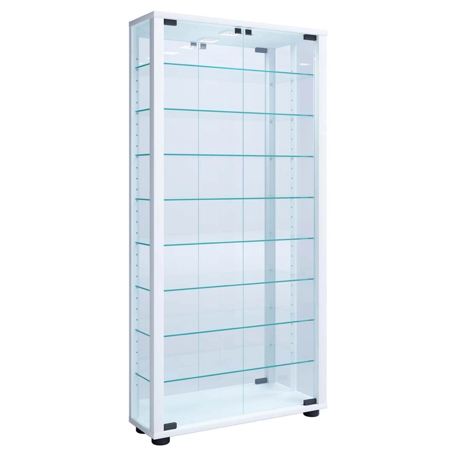 ebuy24 VitrosaMaxi Vitrinenschrank Wandhängend mit Spiegel 2 Glastüren Inkl günstig online kaufen