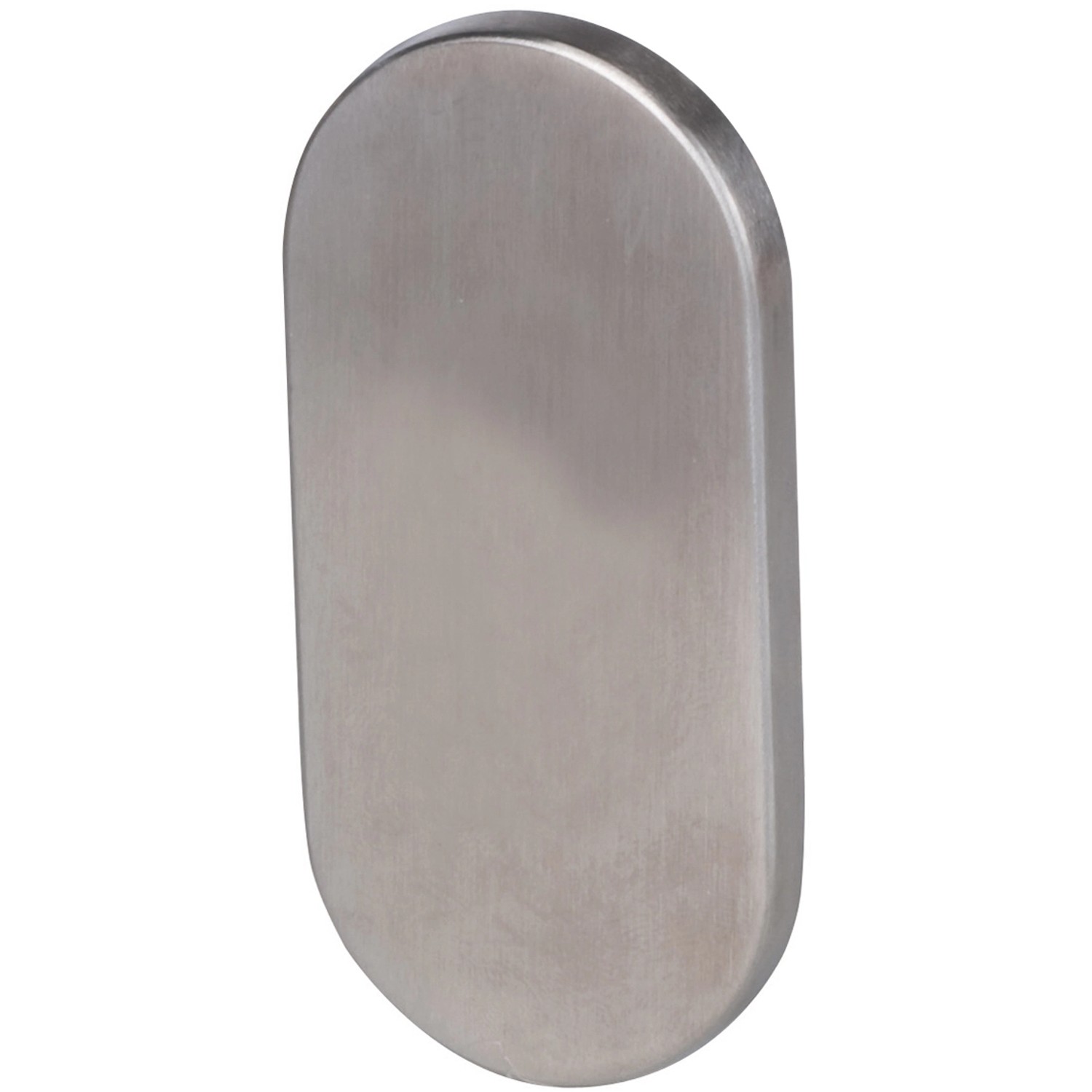 Alpertec Blindrosette oval Edelstahl Satiniert
