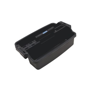 Schwarzer LUX Werkzeugträger Profi mit Fächern zur Werkzeugaufnahme.