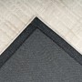 Beige-silberner Kurzflor-Teppich (80x150 cm) mit 3D-Effekt und Viskose-Anteil.