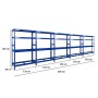 PROREGAL Mega Deal: 5 blaue Reifenregale (180x120x40 cm) mit 2 Böden für bis zu 12 Reifen pro Regal.
