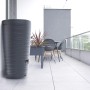 Waterform Regentonne Maze, 240 l, Anthrazit, mit Wellenoptik und Gewindeöffnungen für Schlauch und Auslaufhahn.