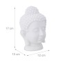 Dekorative Buddha Figur: Weißer Buddha Kopf aus PVC, 17x12x10 cm, für entspannte Atmosphäre.