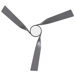 CASAFAN Eco Revolution Deckenventilator, weißes Gehäuse, metallgraue Flügel, 136 cm Durchmesser.