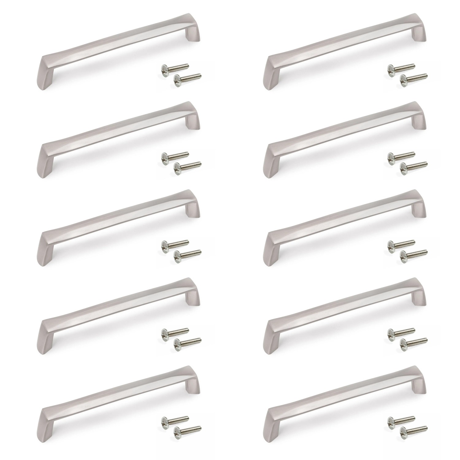 Emuca Lot von 5 Möbelgriffe Bergen L173 mm 160 mm Achsenabstand Aluminium Schwarz Lackiert