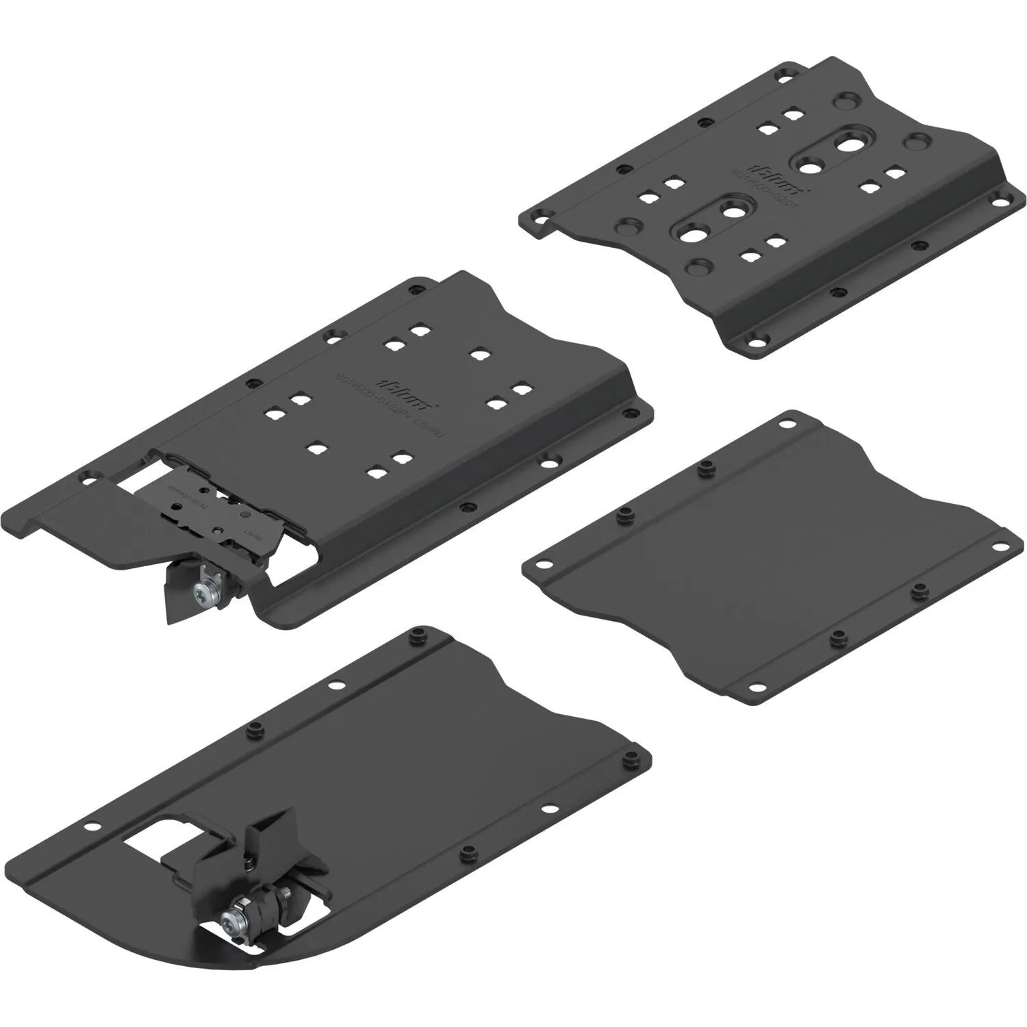 Blum Pocketverbinder-Set Revego uno für Aufsatzschrank Stahl Schwarz Links