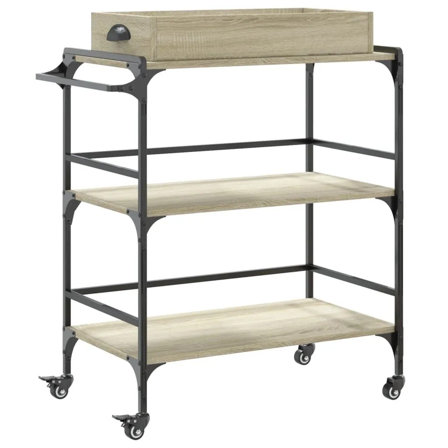 vidaXL Küchenwagen Sonoma-Eiche 81,5x41x92,5 cm Holzwerkstoff 842342