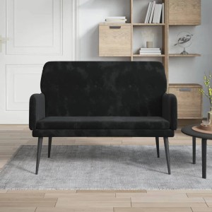 Schwarze vidaXL Sitzbank aus Samt, 108x79x79 cm, ideal als Garderobenbank.