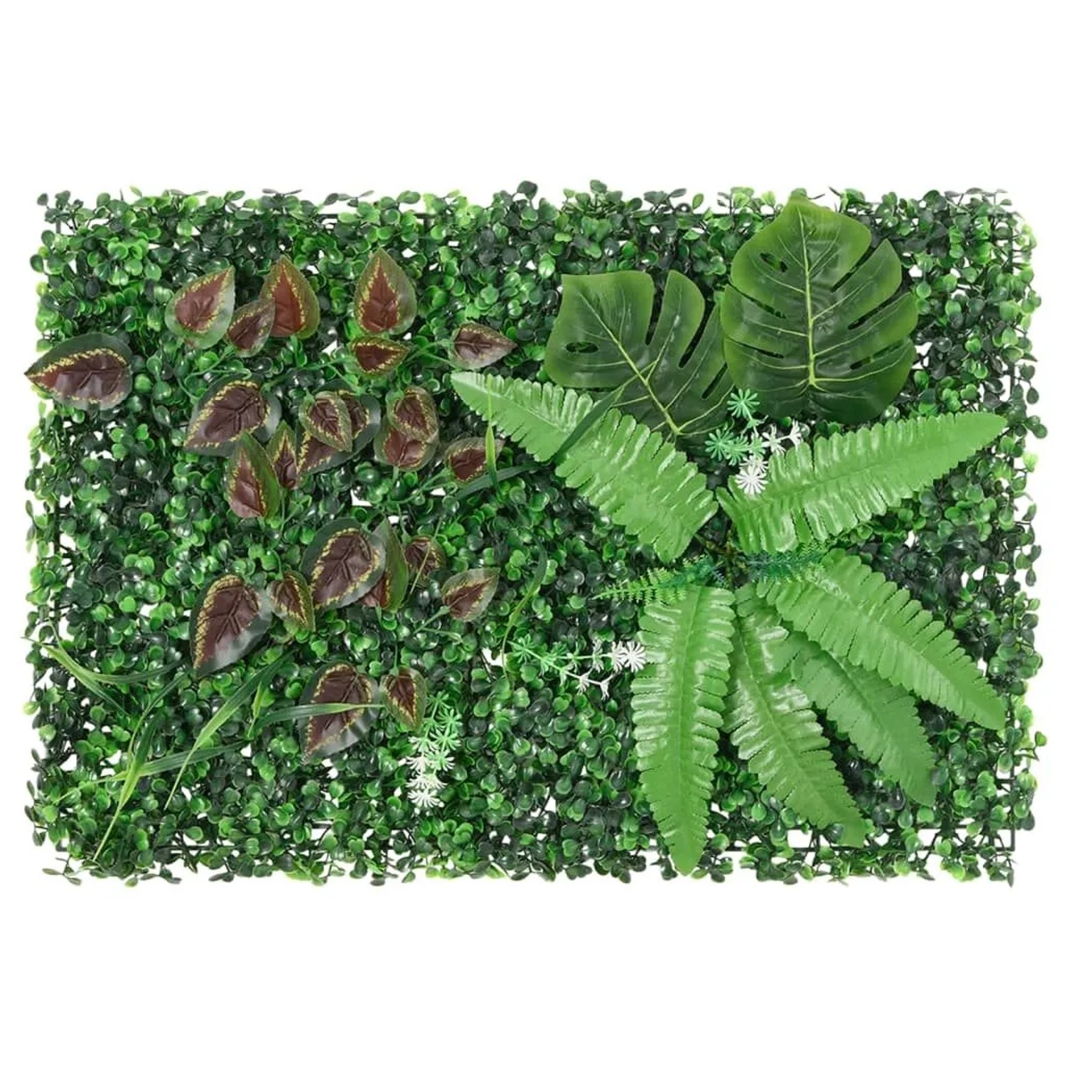 vidaXL Sichtschutz aus Kunstpflanzen 24 Stk Grün 40x60 cm 366649
