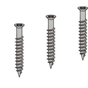 GartenLand Schrauben 4x40 mm, 16 Stk., verzinkt für L-Beschläge im Zaunbau.