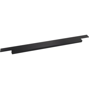 Schwarze matte Aluminium Griffleiste Trim 695 mm zum Einnuten. Ideal für Küchenmöbel und Schiebetüren.