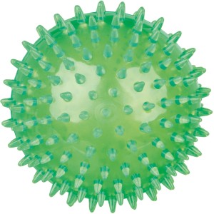 Grüner Jollypaw Igelball, ø 12 cm, aus TPR, robustes Apportierspielzeug für Hunde.