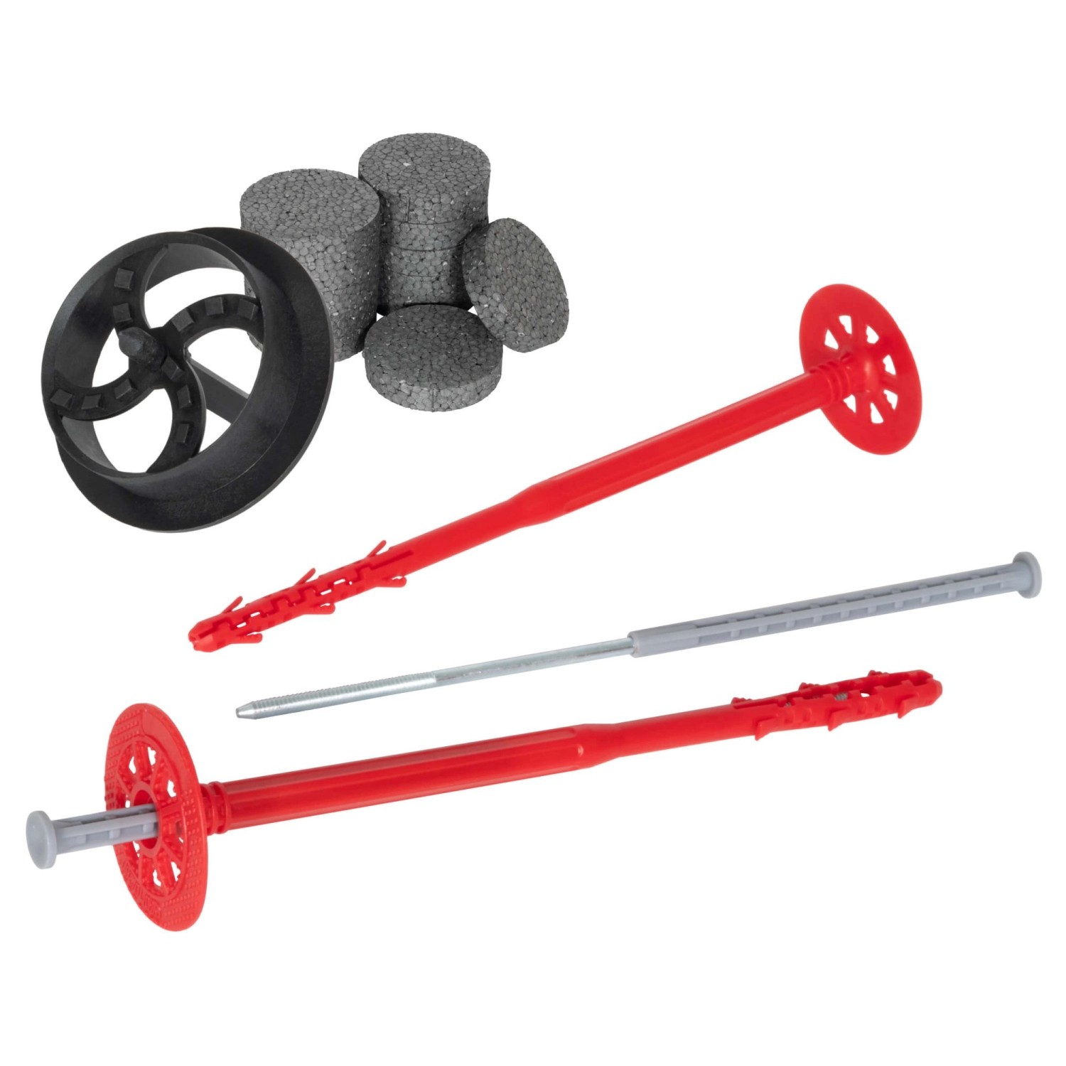 Protektor Dämmstoffdübel Set Ø10x220mm Stahlnagel 200 St + 200 Rondelle + 1 günstig online kaufen