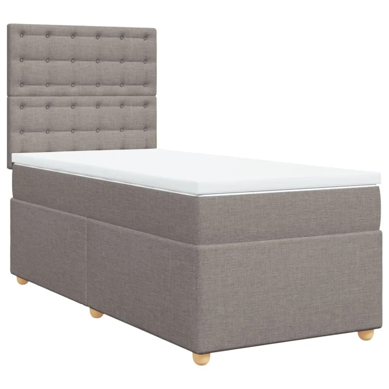 vidaXL Boxspringbett mit Matratze Taupe 90x200 cm Stoff 3291181 günstig online kaufen