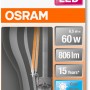 Osram LED-Lampe E27 in Glühlampenform, 6,5W, 806lm, neutralweiß, im Karton.