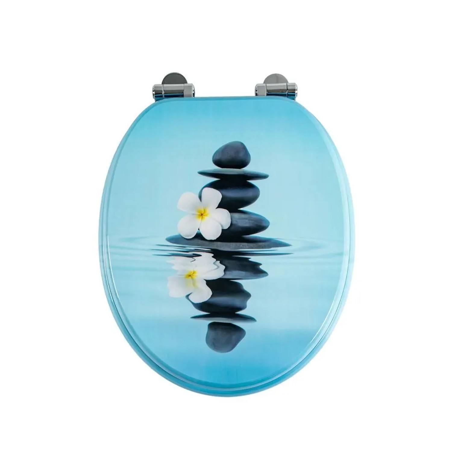 Sinobath WC Sitz mit Absenkautomatik MDF Blaues Wasser Motif