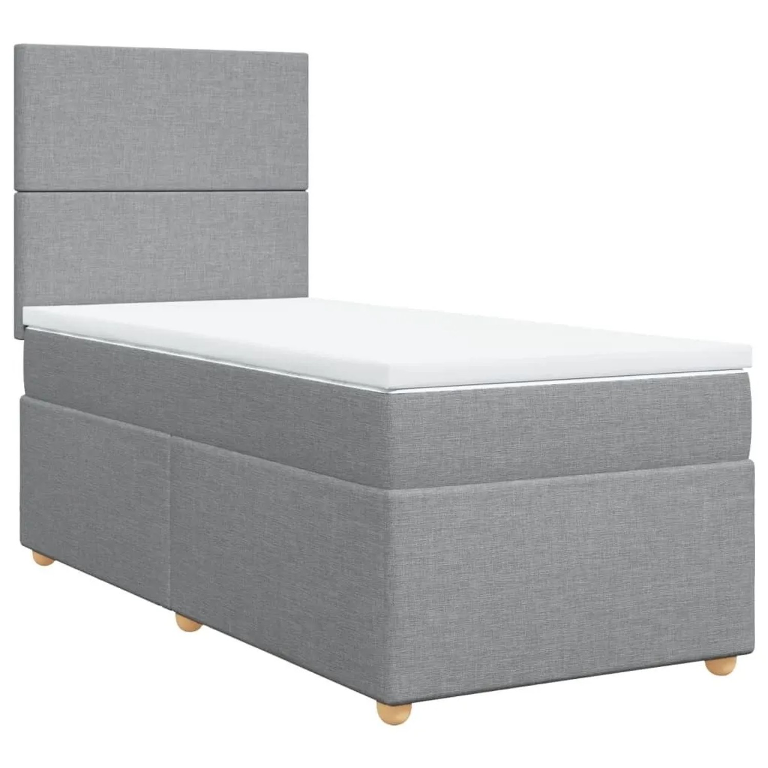 vidaXL Boxspringbett mit Matratze Hellgrau 90x190 cm Stoff 3293428 günstig online kaufen