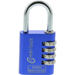 Blaues Burg Wächter Zahlenschloss Combi Lock Fun 88 40 Alu mit 4 Zahlenrollen.