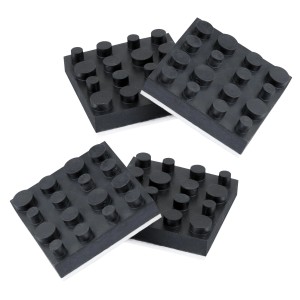 Dynavox Antivibe-Füße, 4er Set, quadratisch, 40x40mm, für HiFi-Geräte und Lautsprecher.