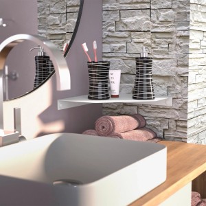 SOTECH Design Wandeckregal HOVER-X 250 x 250 x 30 mm Weiß für Wandmontage