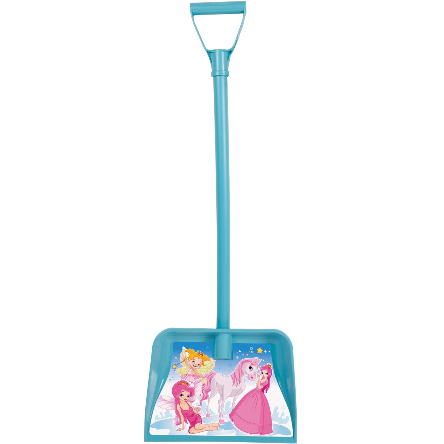 Türkiser SONNECK Kinder Schneeschieber Bambini mit Prinzessinnen Motiv.