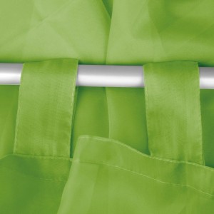 Grüne Bestlivings Dekoschals Noella Voile mit Schlaufenaufhängung, 2er-Pack.