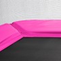 Detailaufnahme: Pinkfarbener Schutzrand und Sprungtuch des Salta Trampolin Combo.
