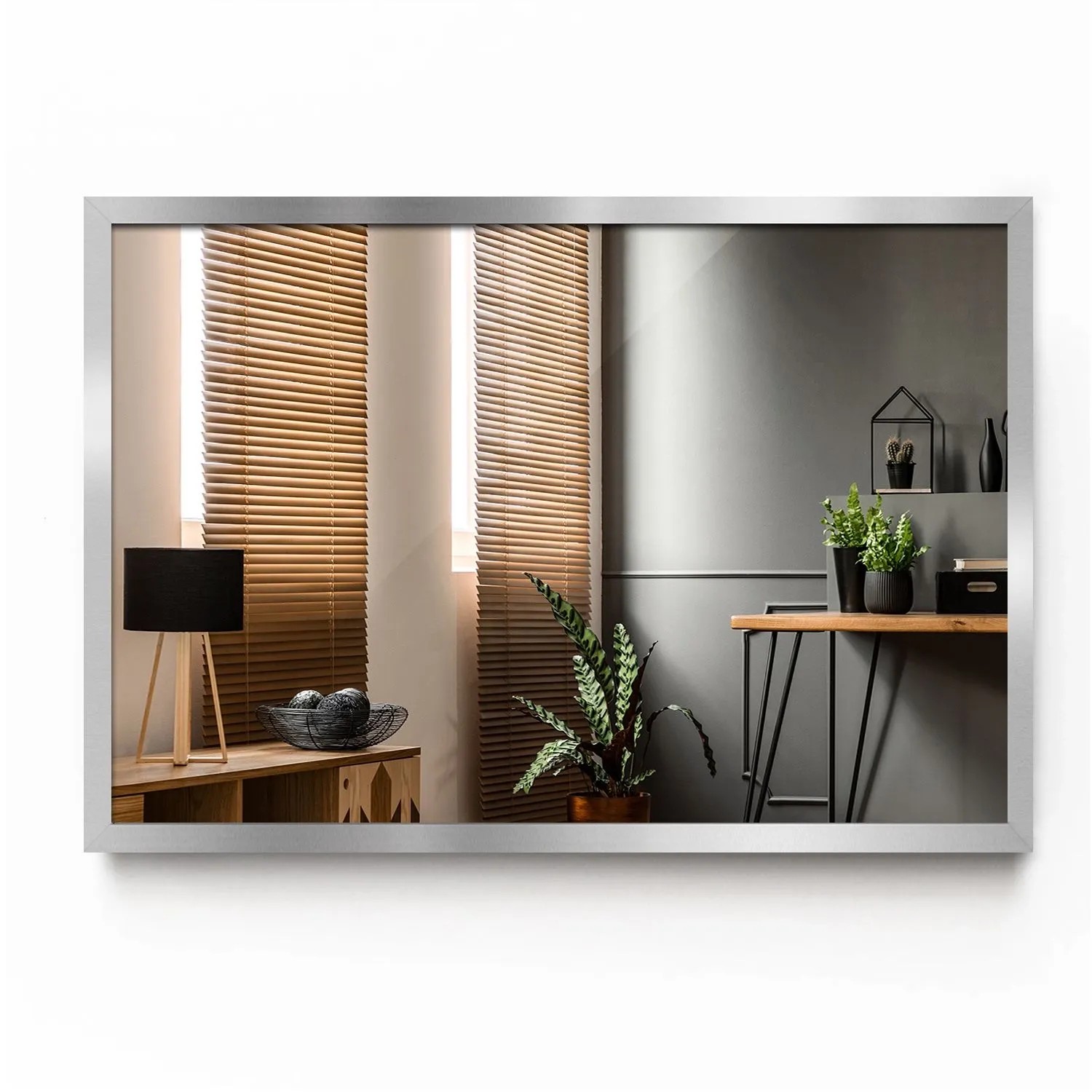 Tulup Spiegel mit Rahmen Große Rechteckspiegel mit Rahmen 80x60 cm Stilvoll günstig online kaufen