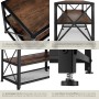Tectake Tv Regal Chicago Industrial Style Holz und Stahl 141 x 41 50 x 50 50 cm Industrial Holz Dunkel Rustikal_5