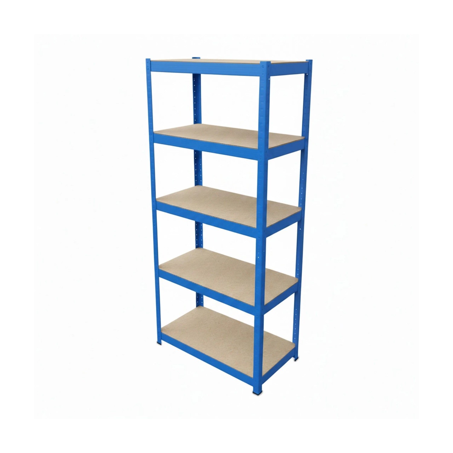 Relaxdays Schwerlastregal Stahl Blau Teilbar 180 cm x 60 cm x 30 cm 7 kg