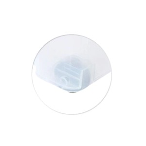 Detailaufnahme: Rolle einer transparenten Eurobox mit Deckel, Aufbewahrung & Ordnung.