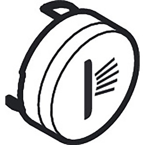 Hansgrohe Symbol Seitenbrause in Schwarz, Ersatzteil für Duschzubehör.