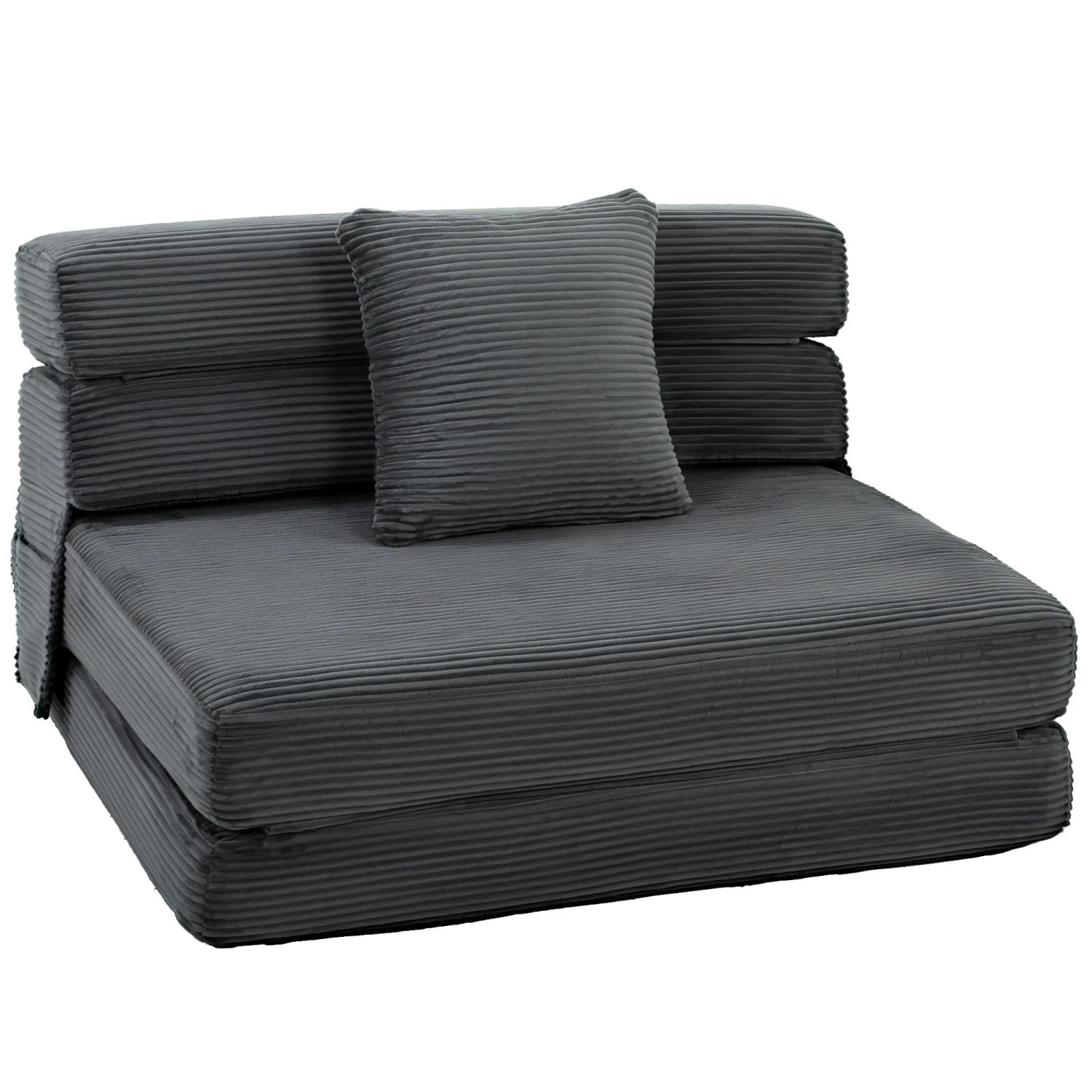 HOMCOM Floor Chair Polyester 100L x 76B x 62H cm Dunkelgrau
