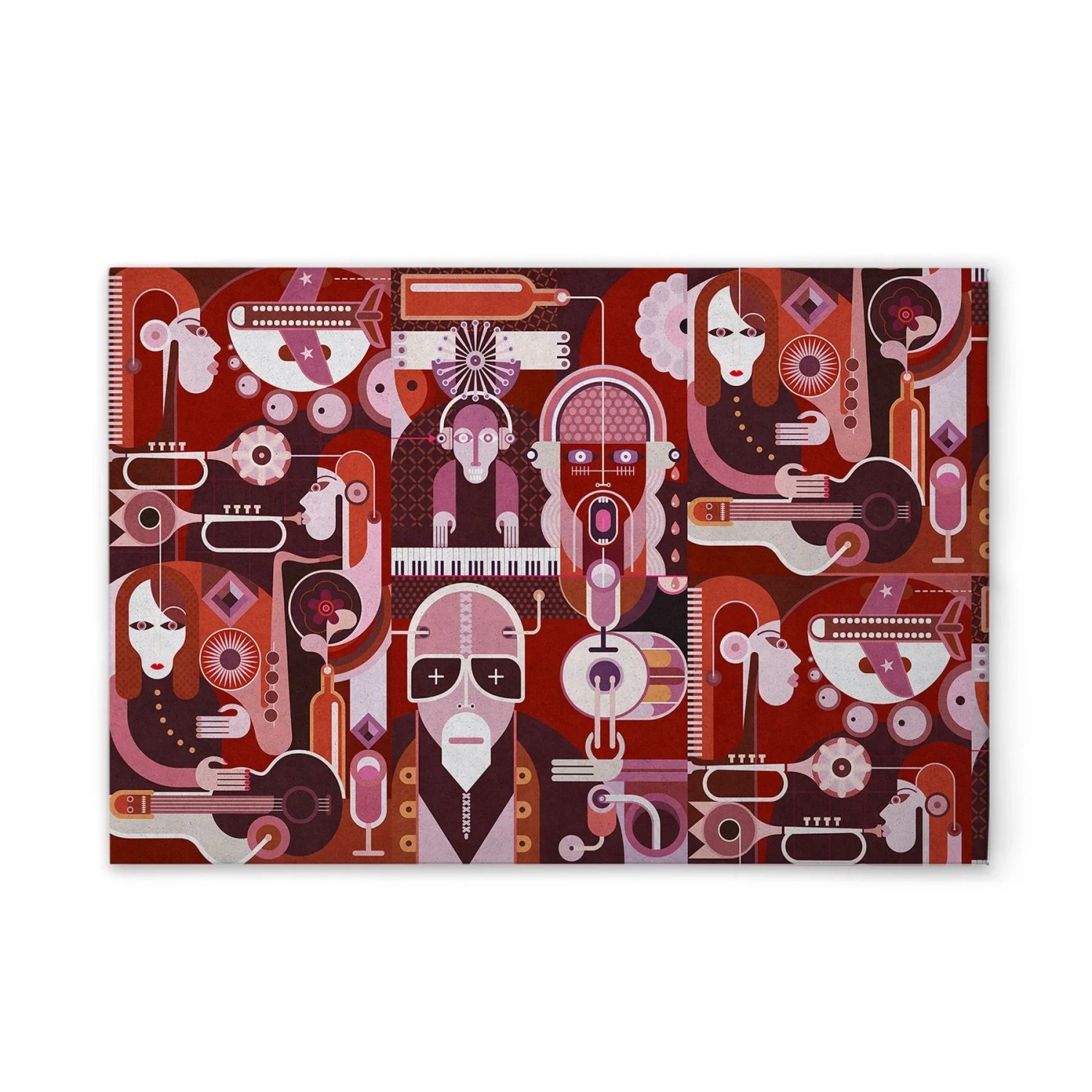 Tadessi Leinwandbild - M1-No.50940 - Pop Art Abstrakt - 120 x 80 cm - Hochformat