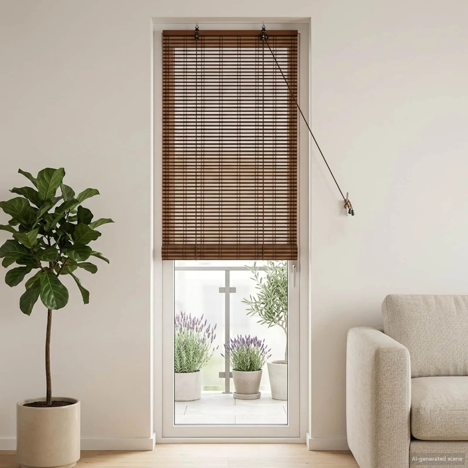vidaXL Rollo Braun 70 x 220 cm Bambus 42039773