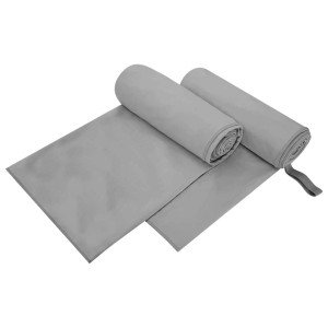vidaXL Sporthandtücher 2 Stk Dunkelgrau 200 x 100 cm 42011466